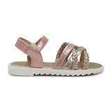 BubbleGummers BELINA Shiny Belt Sandal for Little Girls