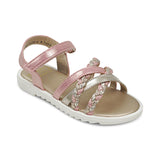 BubbleGummers BELINA Shiny Belt Sandal for Little Girls