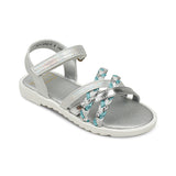 BubbleGummers BELINA Shiny Belt Sandal for Little Girls