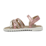 BubbleGummers BELINA Shiny Belt Sandal for Little Girls