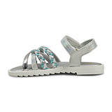 BubbleGummers BELINA Shiny Belt Sandal for Little Girls