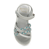 BubbleGummers BELINA Shiny Belt Sandal for Little Girls