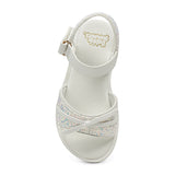 BubbleGummers BELINA Shimmery Belt Sandal for Little Girls